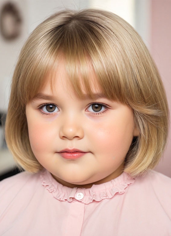 Blonde Visual Idea — Bob 2027 for Little Girls