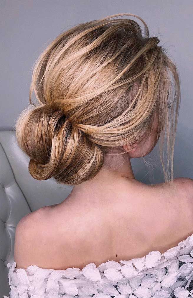 Sleek Low Bun with Textured Nape Pieces — Party Hairstyles 2027