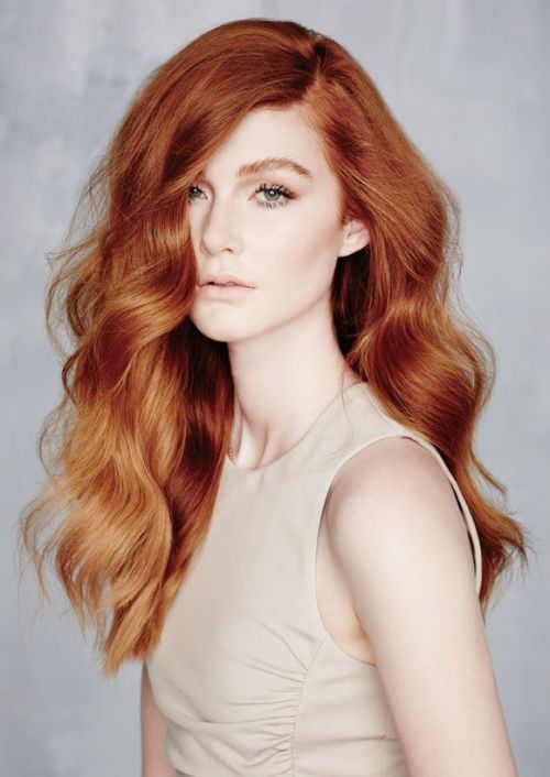 Bright Copper Red Voluminous Waves Bright Copper Red Voluminous Waves — Hair Color 2027 for Pale Skin