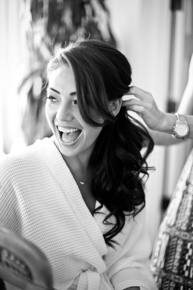 Dark Brown Side Ponytail With Bangs — Ponytail Bachelorette Hairstyles 2027