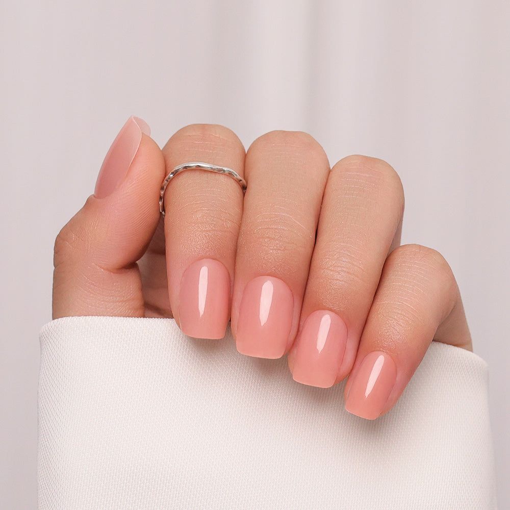 Sheer Peach | Short Square | SALON PRESS™ – Ellie Young Nails