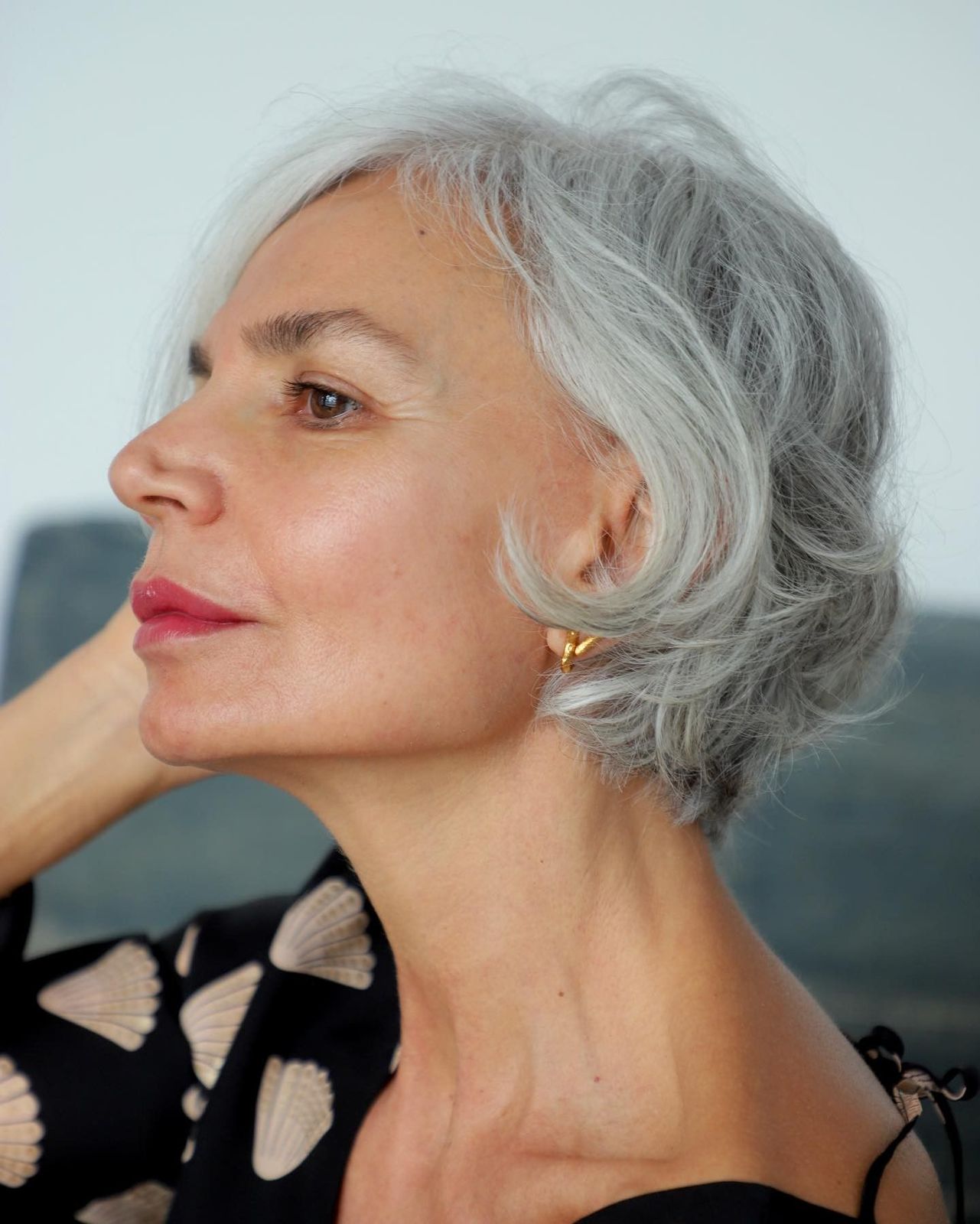 Textured Pixie Bob in Silver Gray — Transitioning to Gray Hair 2027