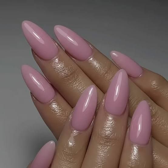 Cool Pale Pink Almond Classic — Lavender Wedding Nails 2027