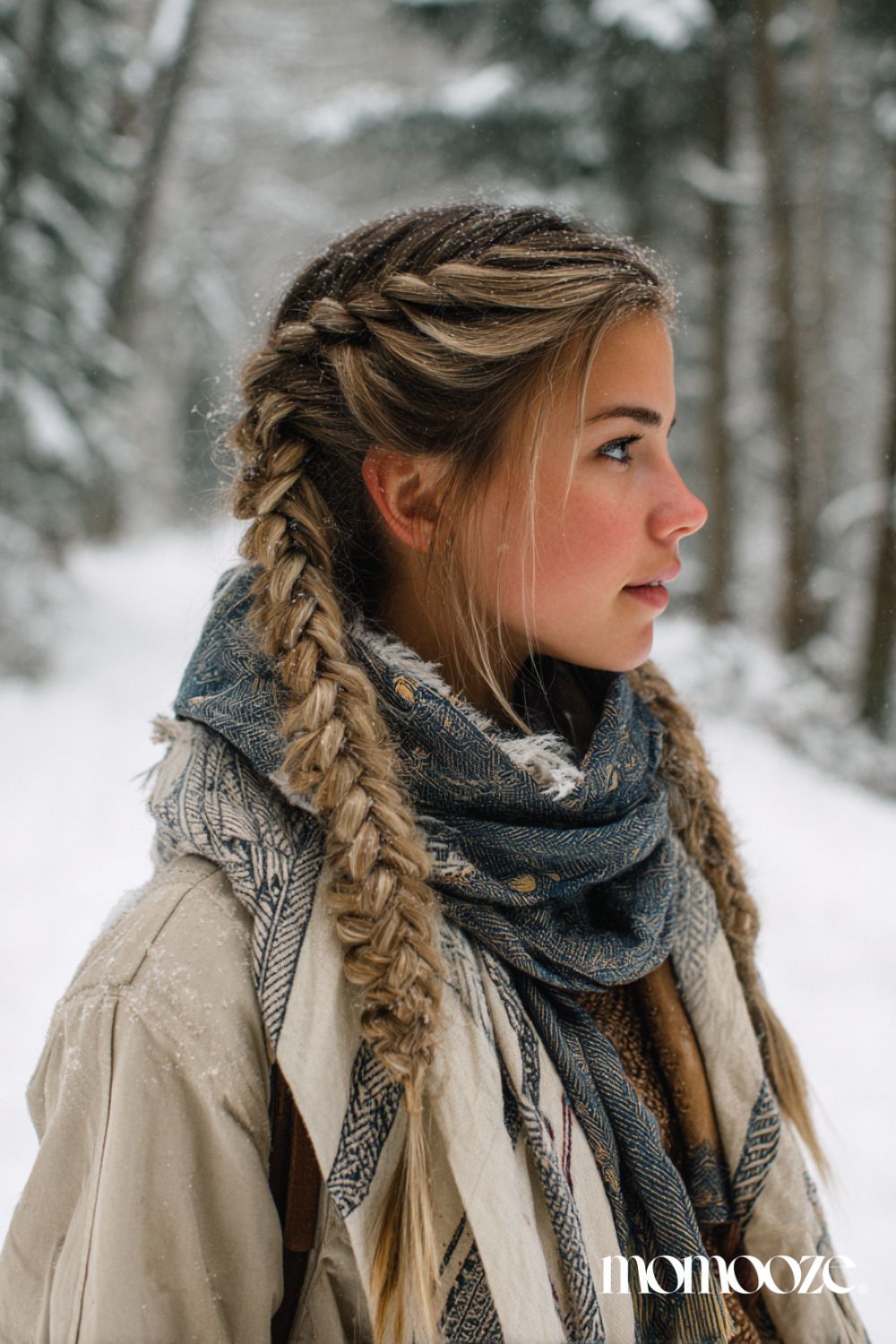 Honey Blonde Dutch Braids With Face-Framing Honey Blonde Dutch Braids With Face-Framing — Winter Headband Hairstyles 2027