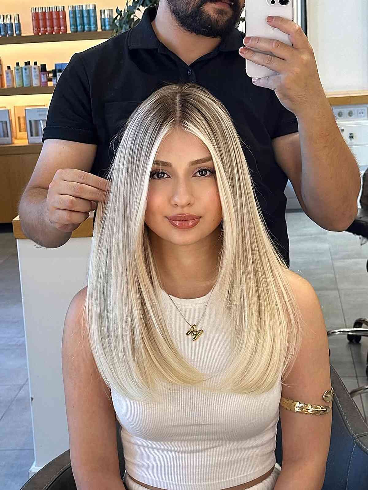 Collarbone Light Blonde With Subtle Root Shadow — Blonde Hair 2027 for Pale Skin
