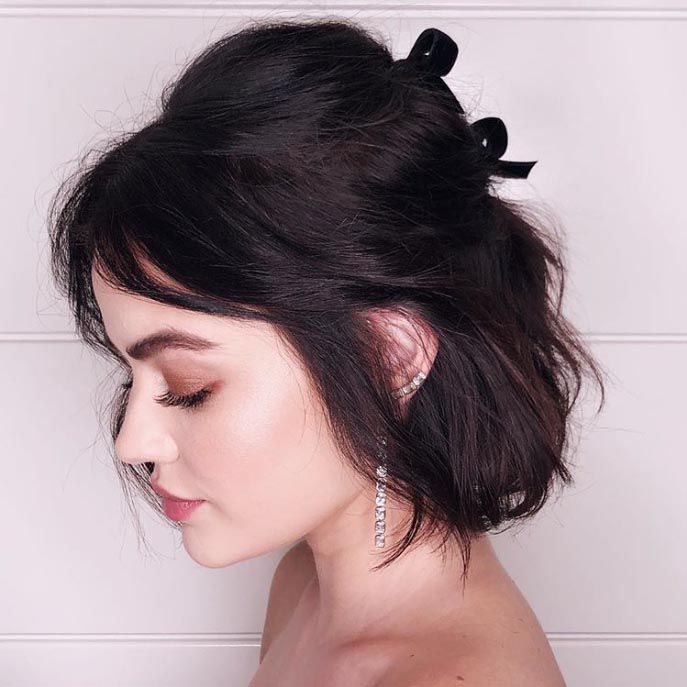 Dark Brown Bob With Blunt Bangs And Bows Dark Brown Bob With Blunt Bangs And Bows — Hairstyles 2027 for College
