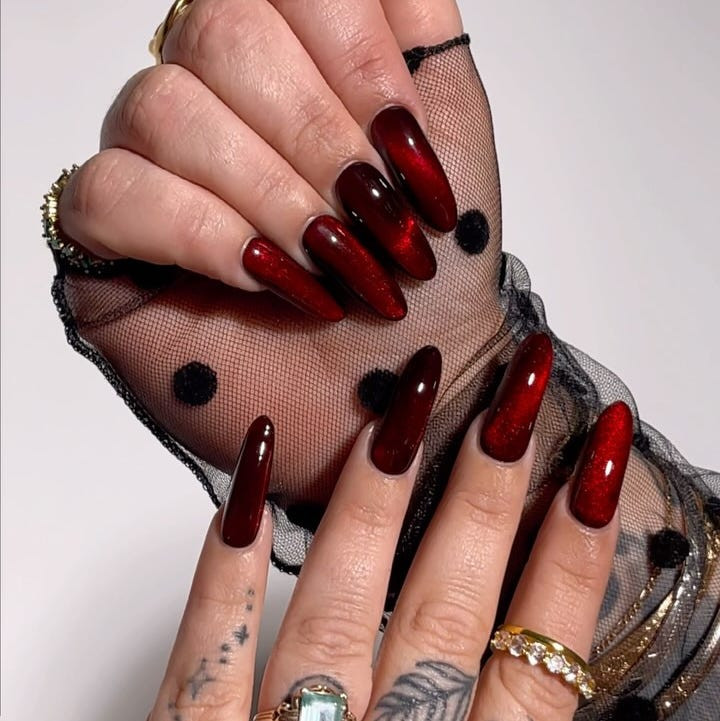 Cat Eye Visual Idea Cat Eye Visual Idea — Dark Red Nails 2027