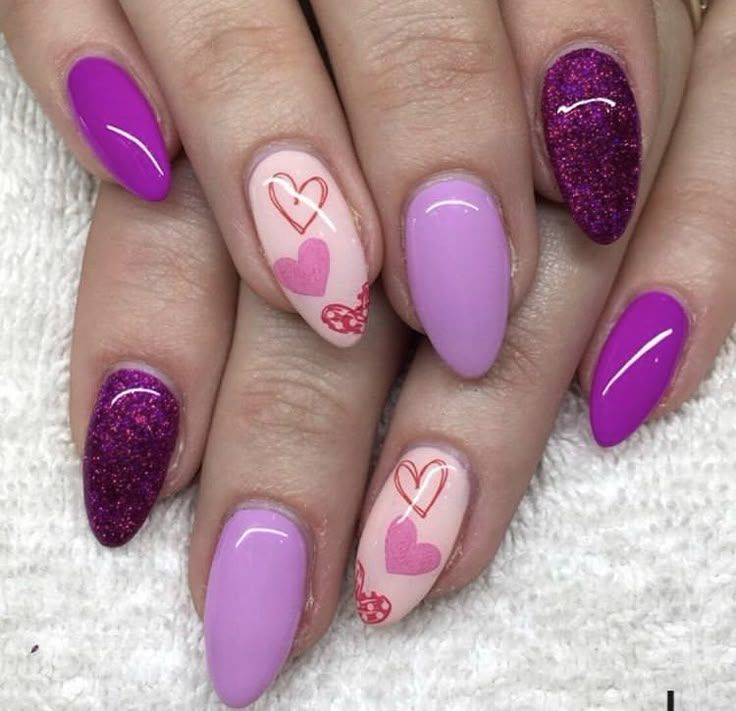 Valentines Day Winter Visual Idea — Winter Purple Nails 2027