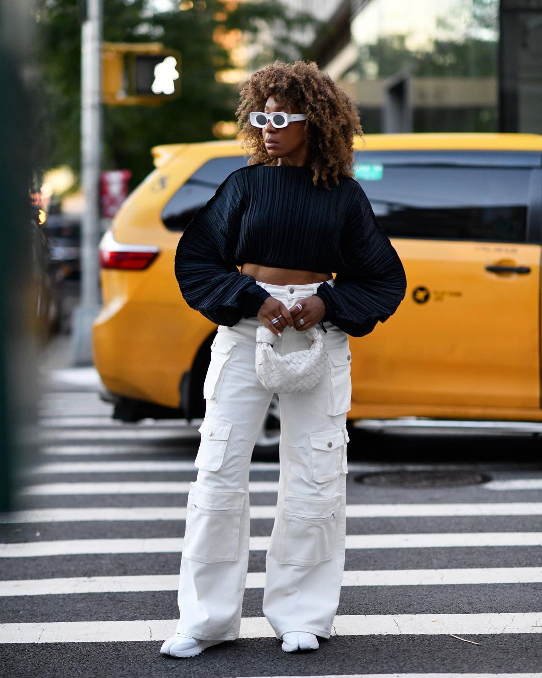 Pleated Crop Top with Cargo Pants for Casual Daytime Chic Pleated Crop Top with Cargo Pants for Casual Daytime Chic — Hostess Outfits 2027