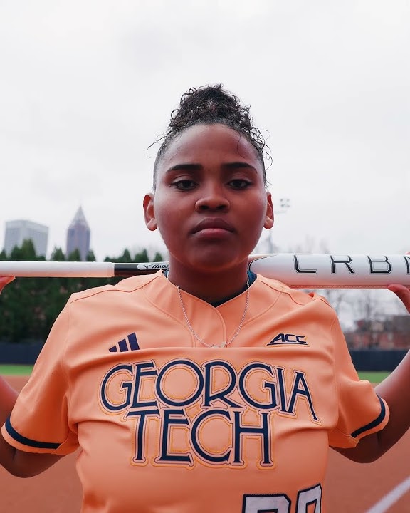 Orange Georgia Tech Jersey with Silver Necklace Orange Georgia Tech Jersey with Silver Necklace — Softball Outfits for Women 2027