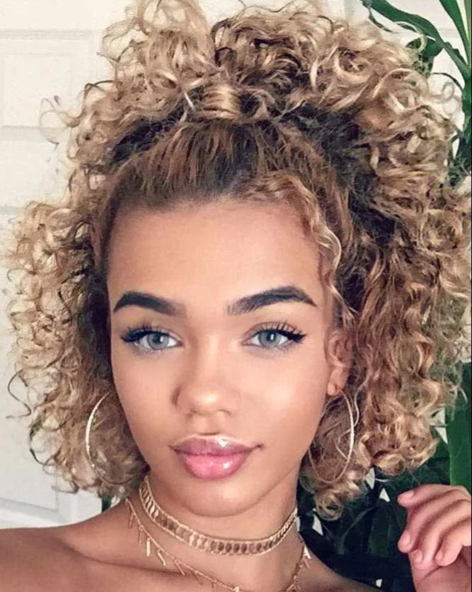 Honey Blonde Defined Curls Honey Blonde Defined Curls — Half Up Half Down Hairstyles 2027 with Weave