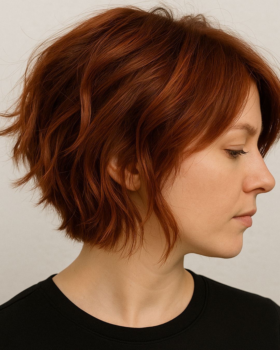 Red Short Shag With Choppy Layers Red Short Shag With Choppy Layers — Short Haircuts 2027