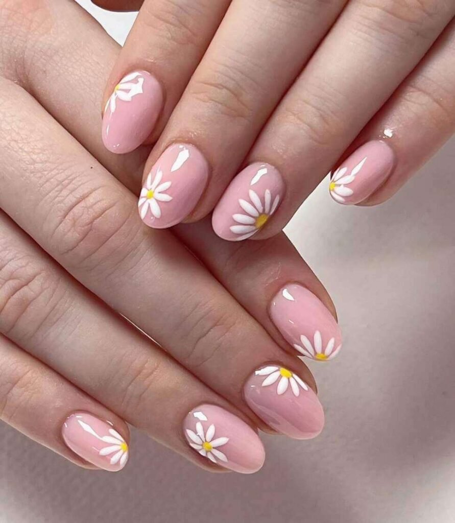 Soft Pink Daisies Soft Pink Daisies — Daisy Flower Nails 2027