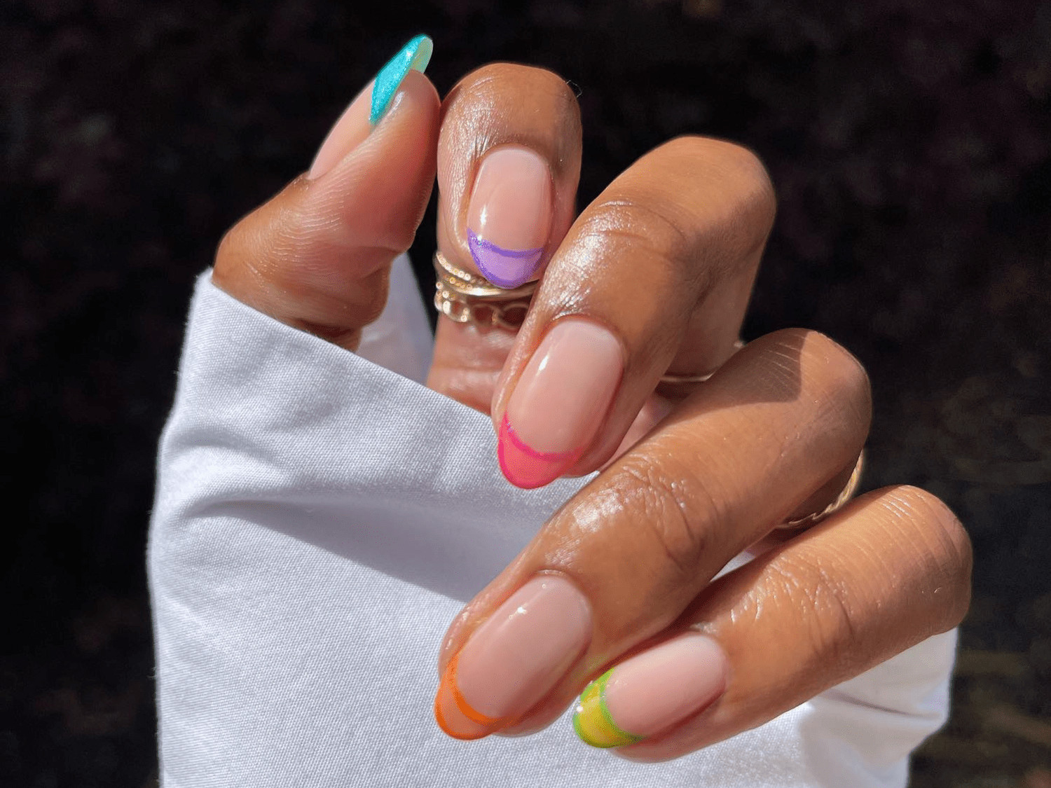Flawless Black Micro French on Nude Flawless Black Micro French on Nude — Colored Micro French Nails 2027