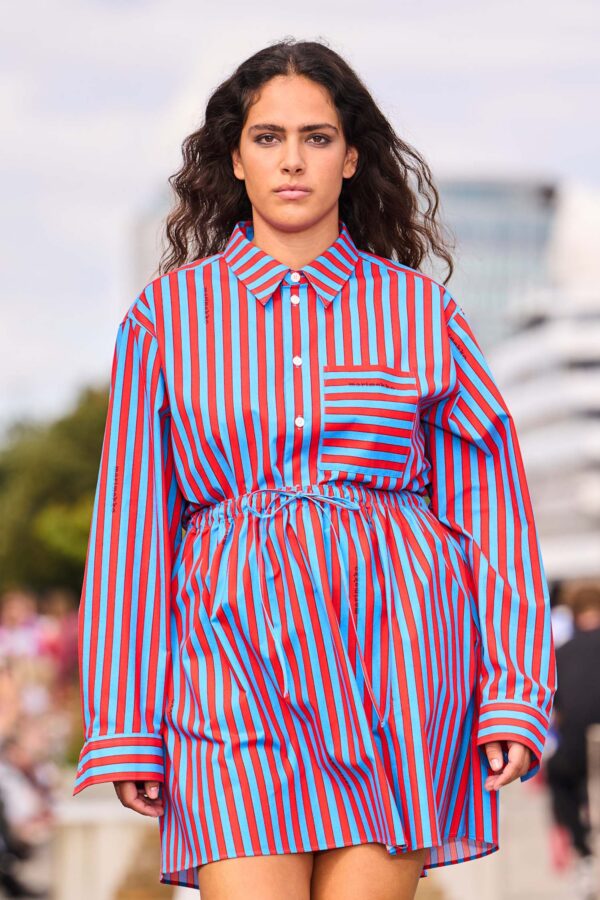 Statement Shirt Dress with Bold Stripes and Cinched Waist Statement Shirt Dress with Bold Stripes and Cinched Waist — Striped Dresses 2027