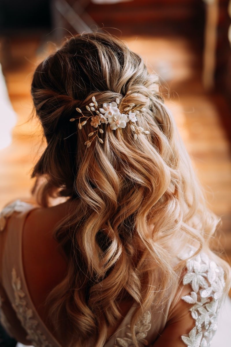 Ash Blonde Braided Crown With Florals Ash Blonde Braided Crown With Florals — Bridal Hair Down 2027
