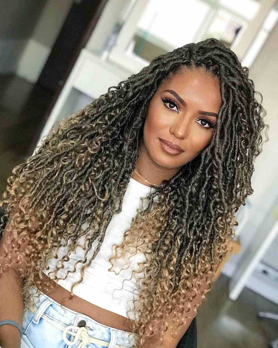 Bohemian Ombre Locs With Defined Curls Bohemian Ombre Locs With Defined Curls — Summer Locs Styles 2027