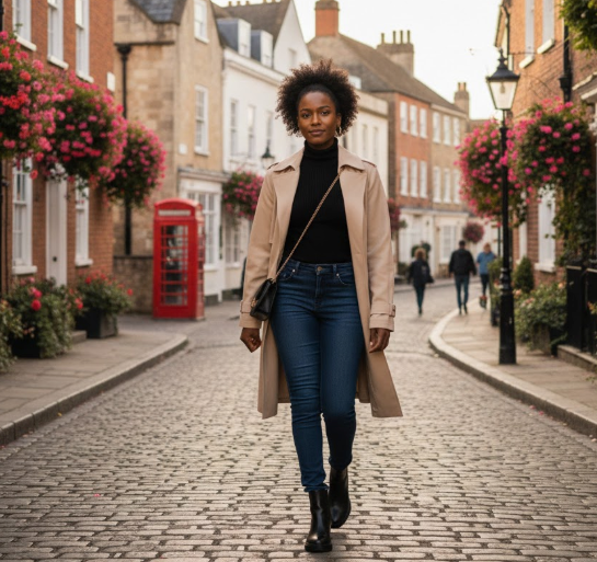 Beige Trench Coat with Black Turtleneck and Chelsea Boots Beige Trench Coat with Black Turtleneck and Chelsea Boots — Chelsea Boots Outfits 2027