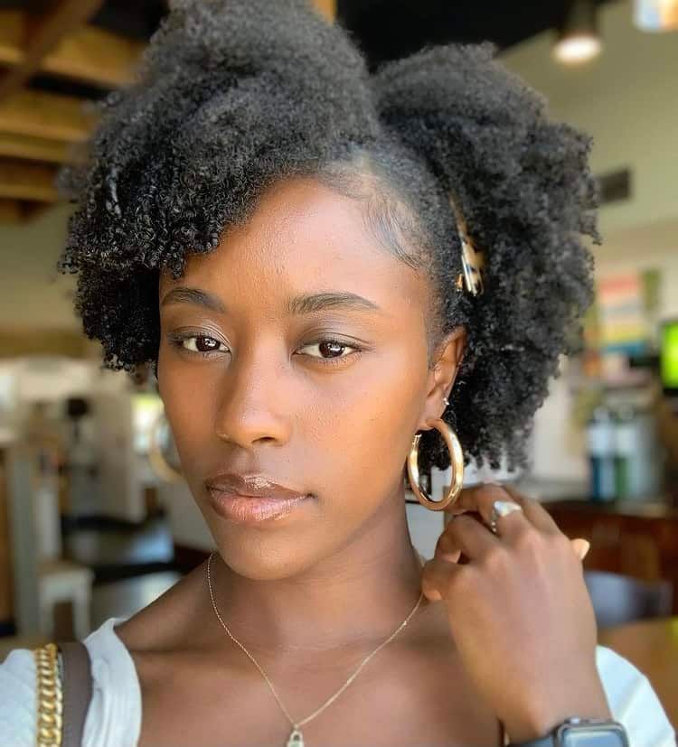 Side-Swept Bangs Visual Idea — Natural Hairstyles 2027 for 4B Hair