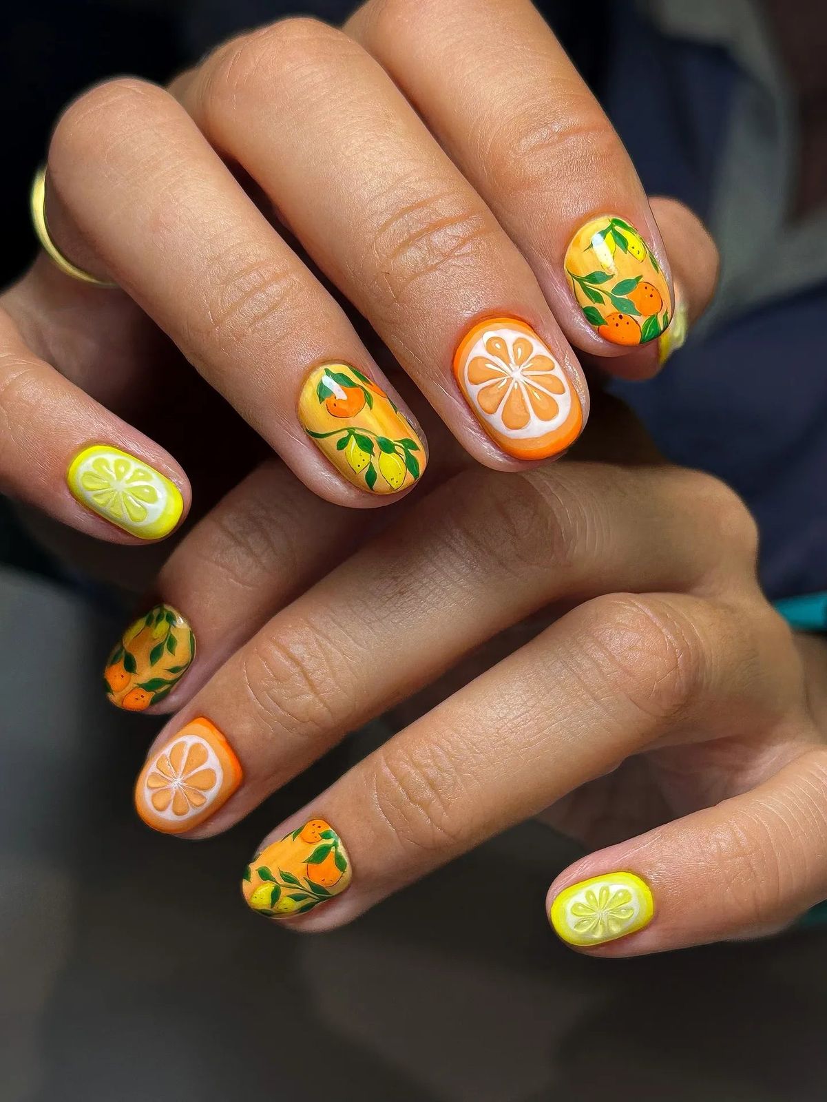 Orange Yellow Green White Visual Idea Orange Yellow Green White Visual Idea — Orange Summer Nails 2027