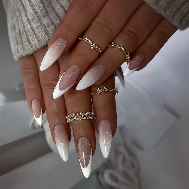 Glossy With Fine Glitter Visual Idea Glossy With Fine Glitter Visual Idea — Nails 2027 for Wide Nail Beds