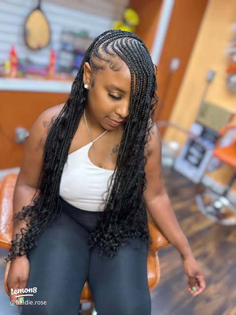 Cornrows with Long Wavy Extensions Cornrows with Long Wavy Extensions — Braided Hairstyles 2027 for Black Women