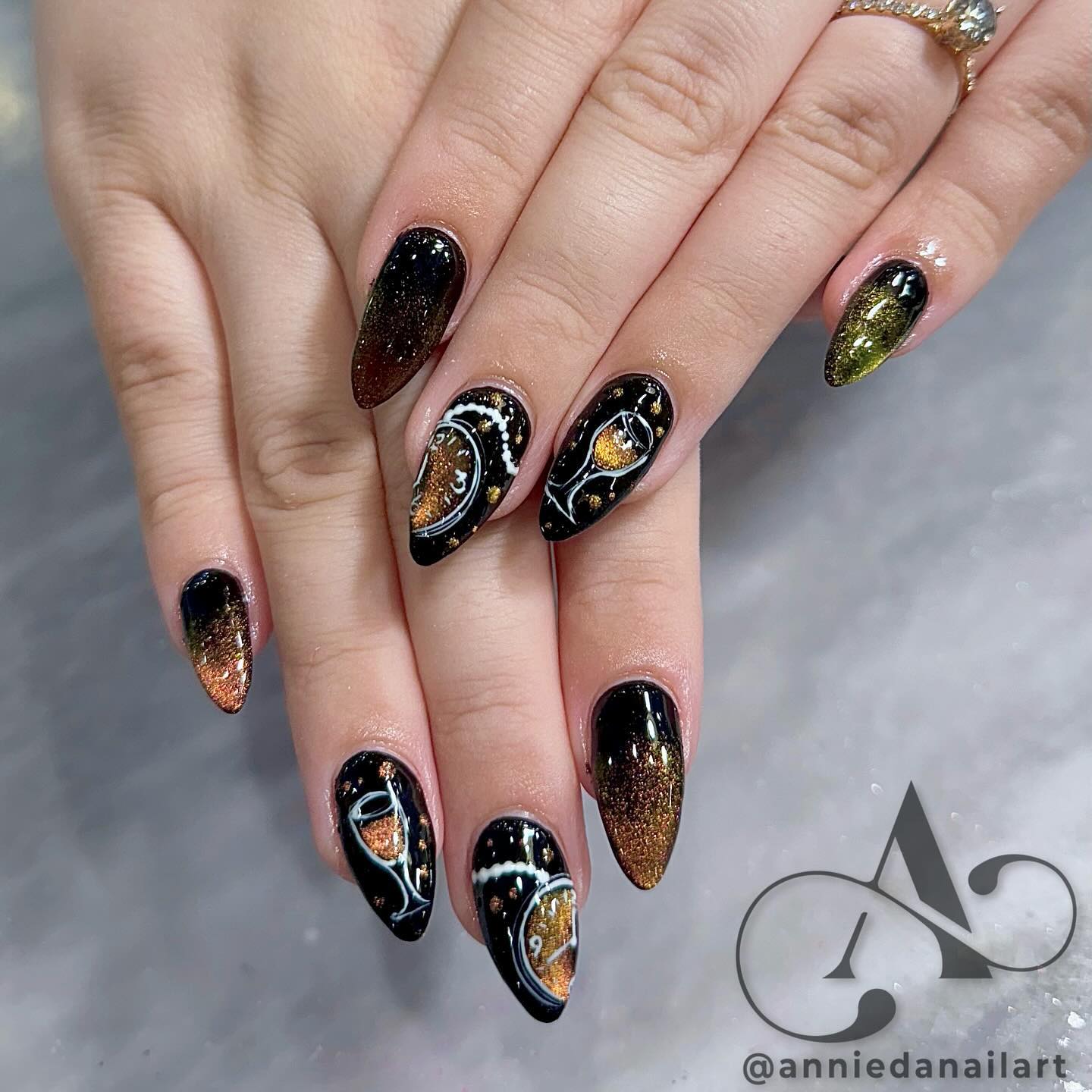 Metallic Gold French Tip Square Nails Metallic Gold French Tip Square Nails — New Years Eve Nails 2027