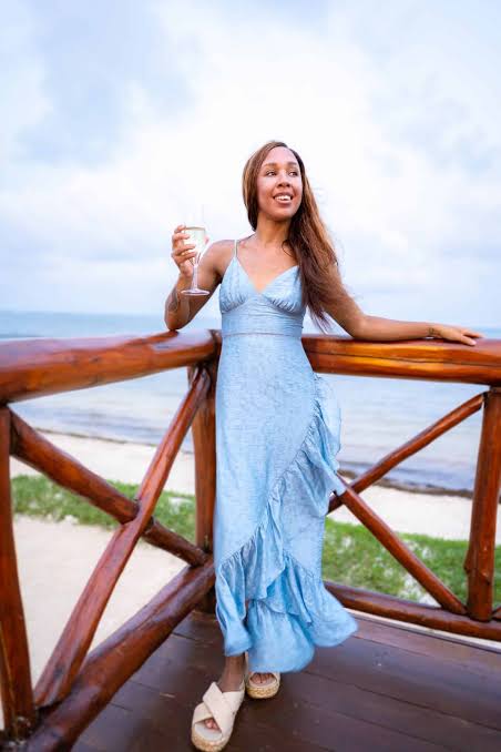 Light Blue Ruffled Maxi Dress for Beach Evenings — Cancun Outfits 2027