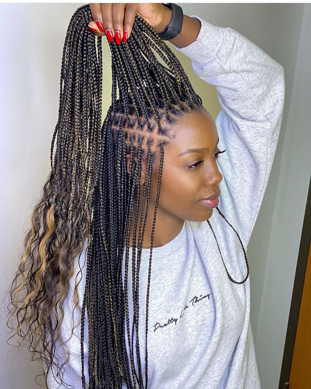 Side View Showing Scalp And Braids Visual Idea — Long Knotless Braids 2027