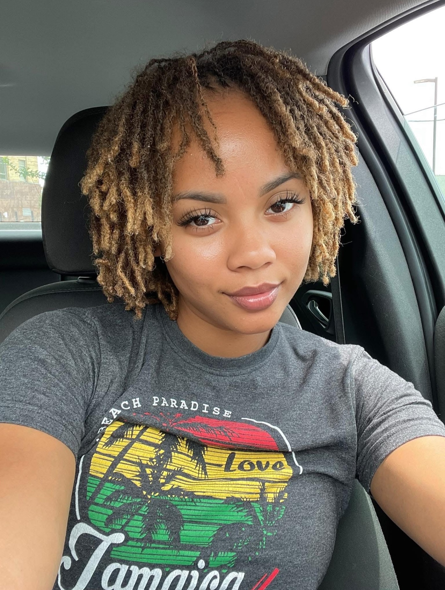 Short Coily Locs With Blonde Highlights Short Coily Locs With Blonde Highlights — Summer Locs Styles 2027