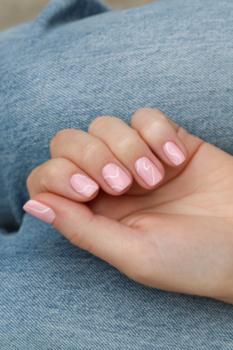 Glossy Medium Almond Classic French Sweater Glossy Medium Almond Classic French Sweater — Nails 2027 for Wide Nail Beds
