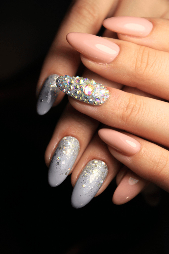 Matte Glitter High Gloss Visual Idea Matte Glitter High Gloss Visual Idea — Crystal Rhinestone Nails 2027