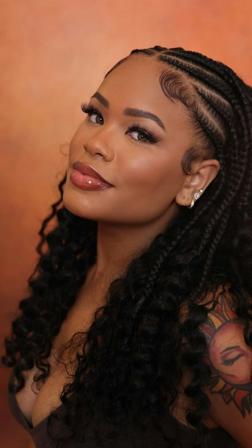 Half Cornrows Half Curls Hairstyles Are A Celeb-Favorite For A Reason