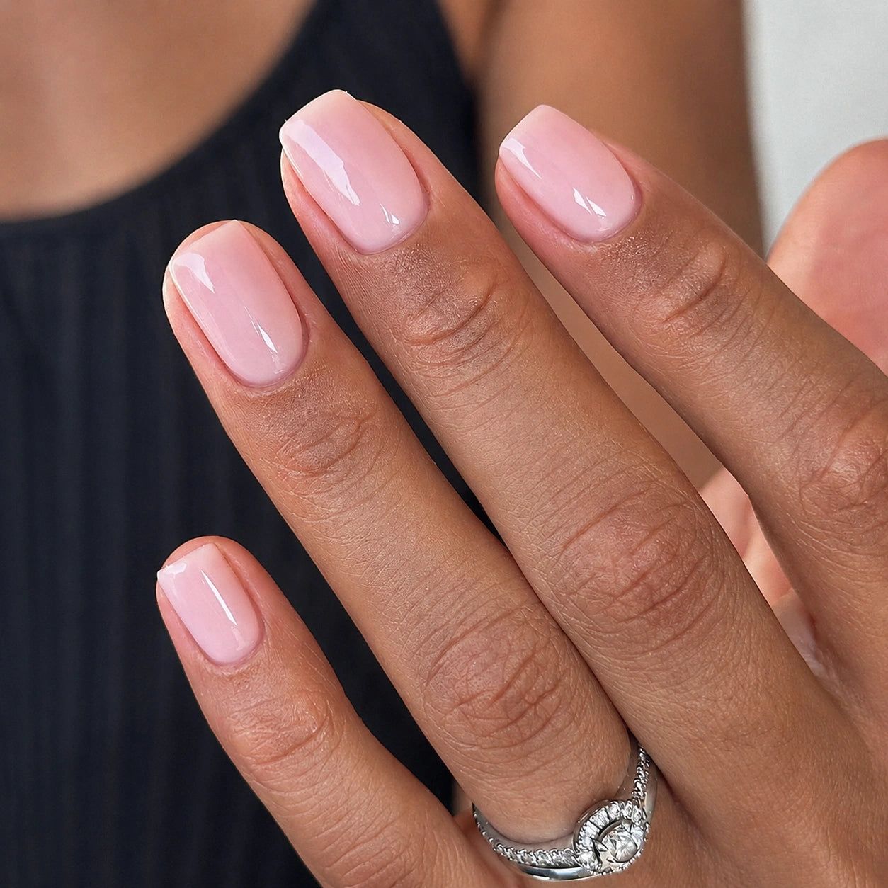 Sheer Milky Pink Glossy Square Nails Sheer Milky Pink Glossy Square Nails — Light Pink Wedding Nails 2027