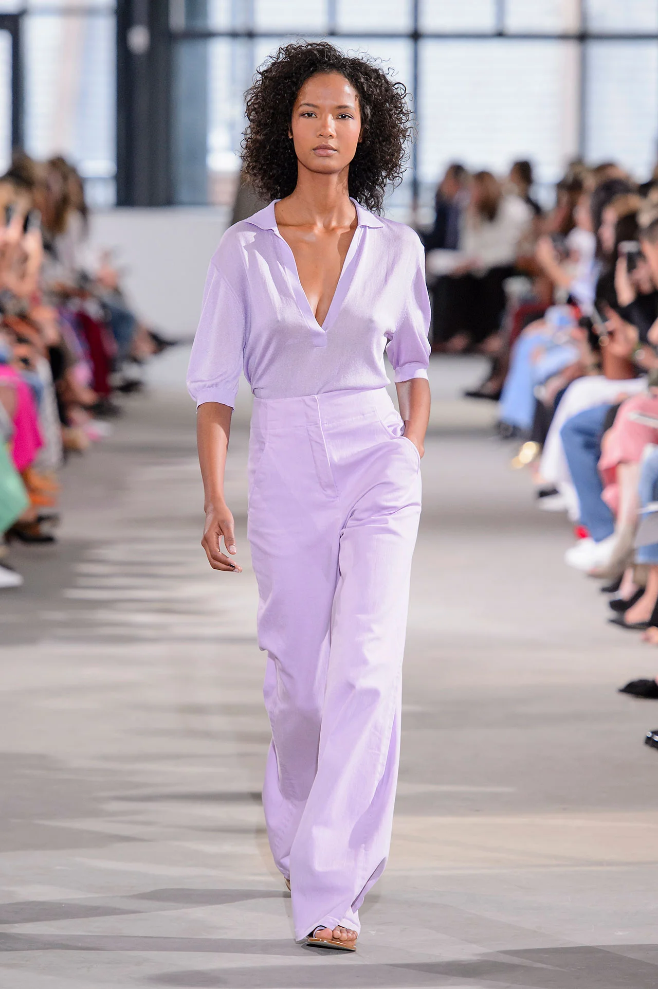 Fashion Show Ready Lilac Blouse and Wide-Leg Trousers Fashion Show Ready Lilac Blouse and Wide-Leg Trousers — Lilac Outfits 2027