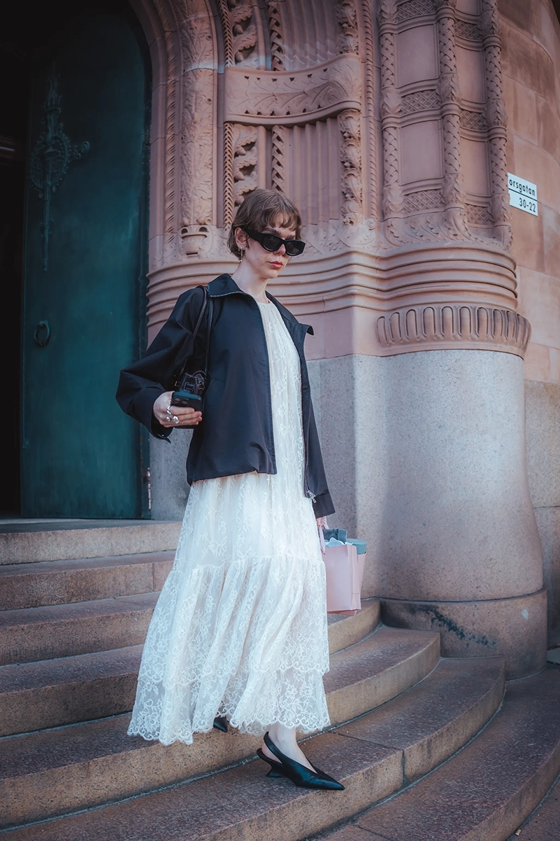 Sheer Lace Dress Under a Jacket Sheer Lace Dress Under a Jacket — Sheer Top Outfits 2027
