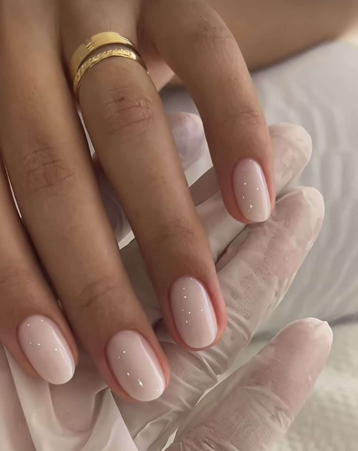Milky Pink With Subtle Dots Milky Pink With Subtle Dots — Simple Graduation Nails 2027