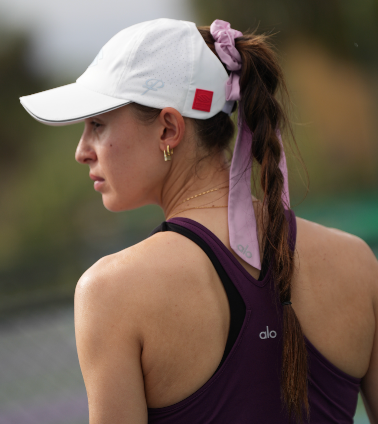 Braided Ponytail With Pink Ribbon Braided Ponytail With Pink Ribbon — Tennis Hairstyles 2027