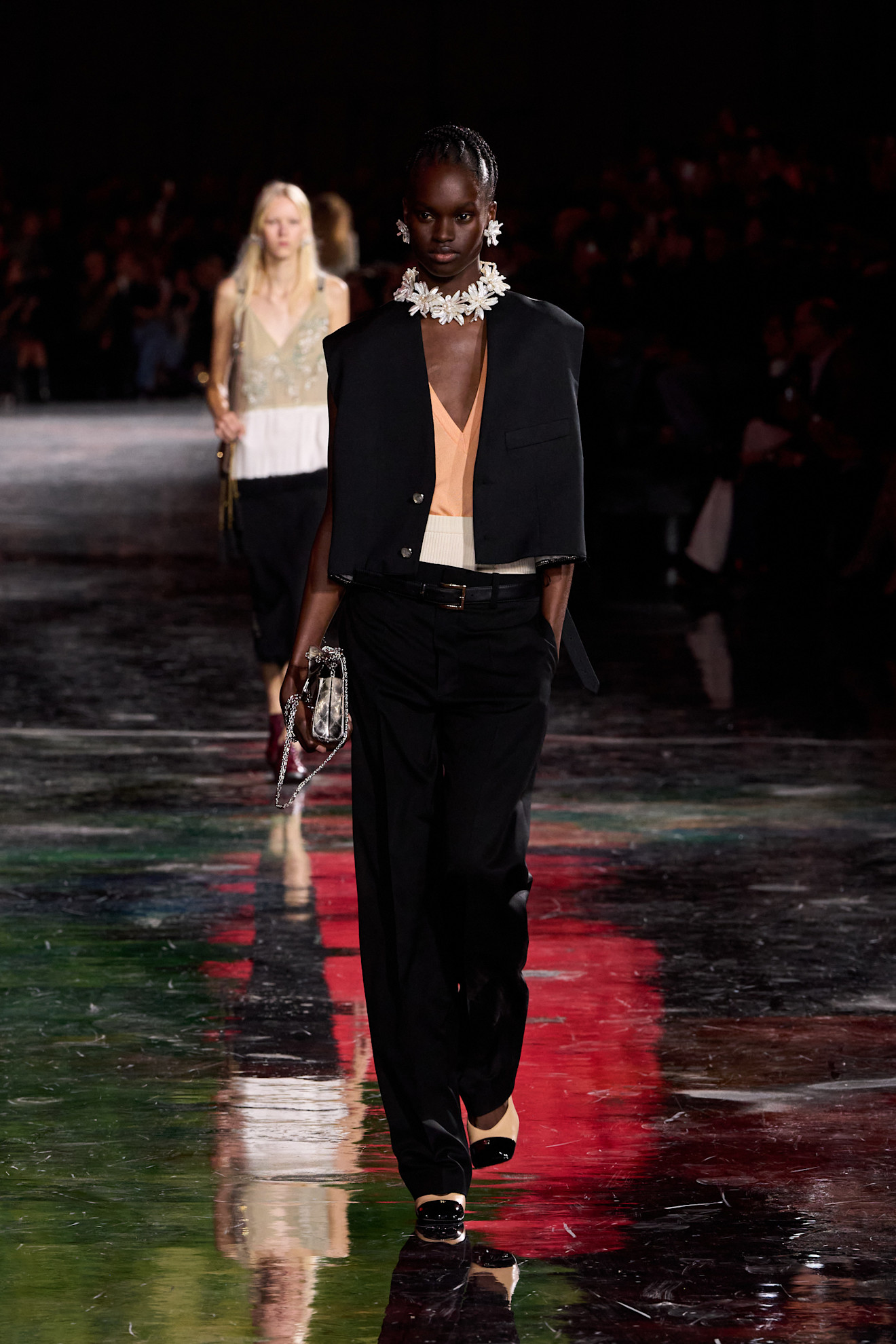 Runway Statement: Floral Necklace with Wide-Leg Trousers — Jewelry Trends 2027