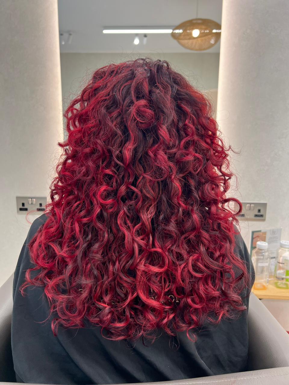Vibrant Red Mid-Back Curls Vibrant Red Mid-Back Curls — Hair Color 2027 for Curly Hair