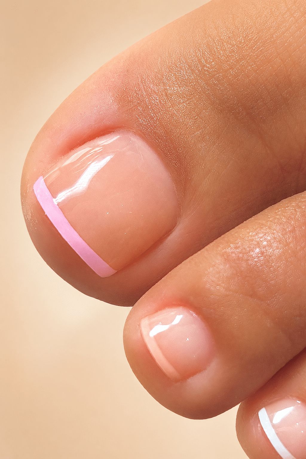 Subtle Light Pink Line French Tips Subtle Light Pink Line French Tips — Light Pink Toe Nails 2027