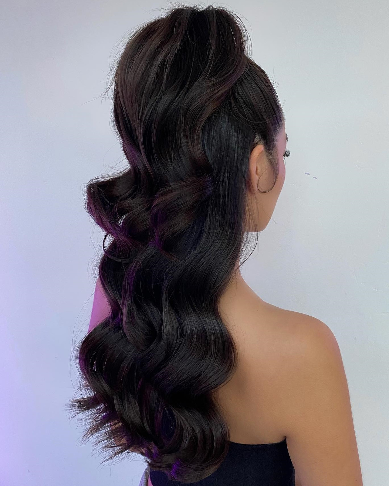 High Ponytail With Voluminous Loose Waves High Ponytail With Voluminous Loose Waves — Prom Hairstyles 2027 with Weave