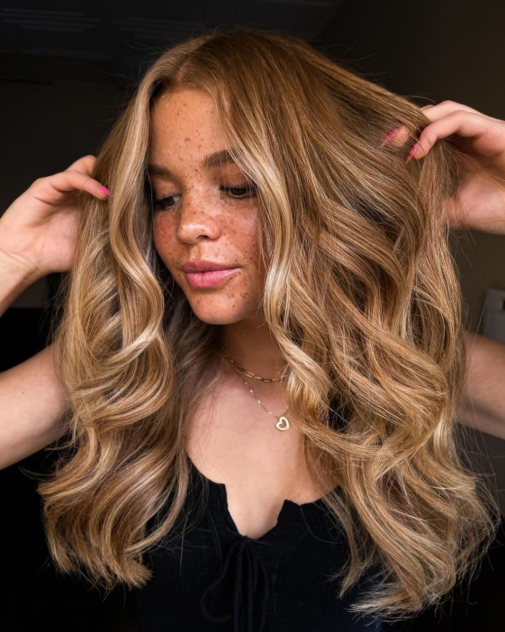 Light Brown With Strawberry Blonde Balayage — Spring Balayage 2027