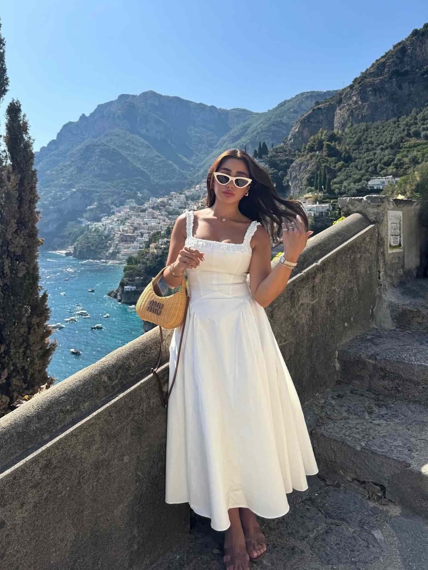 Effortless White Cotton Fit-and-Flare Midi for Beachside Strolls — Vacation Dresses 2027