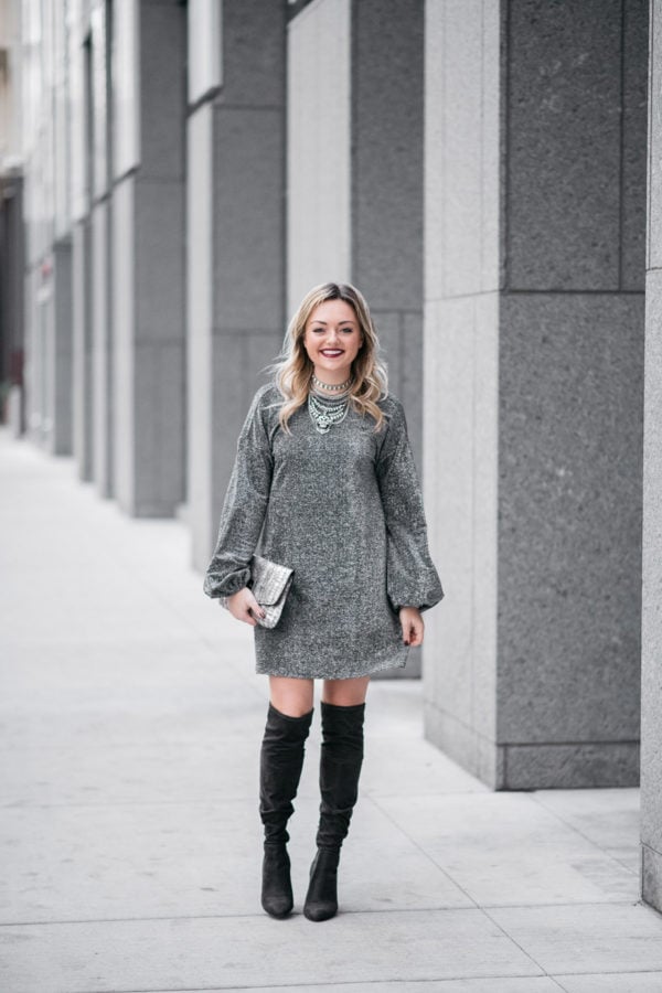 Sparkly Fabric Suede Velvet Outfit Idea — Silver Dress Outfits 2027