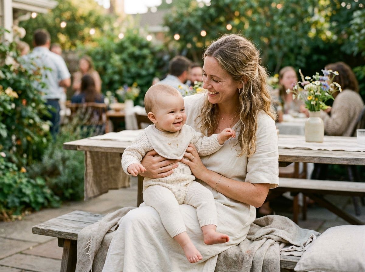 Beige Linen Dress for a Relaxed Baby Shower Vibe Beige Linen Dress for a Relaxed Baby Shower Vibe — Baby Shower Dress 2027 for Guest