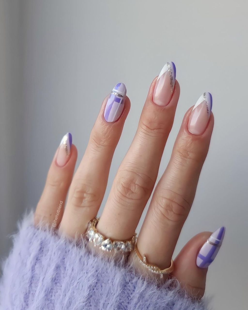 Glossy Glitter Visual Idea — Lavender Nails 2027