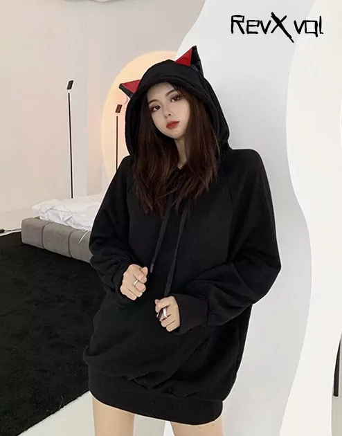 Cat-Ear Hoodie: Playful Emo Statement Piece Cat-Ear Hoodie: Playful Emo Statement Piece — Emo Outfits 2027