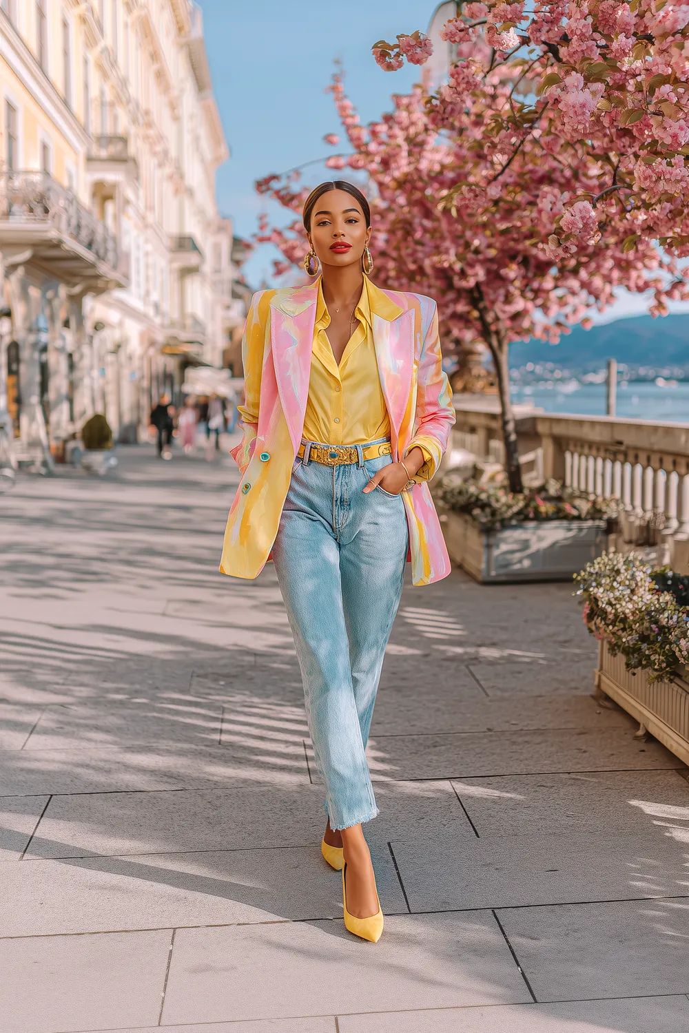 Bold Tie-Dye Blazer for a Statement Casual — Pinterest Girl Outfits 2027