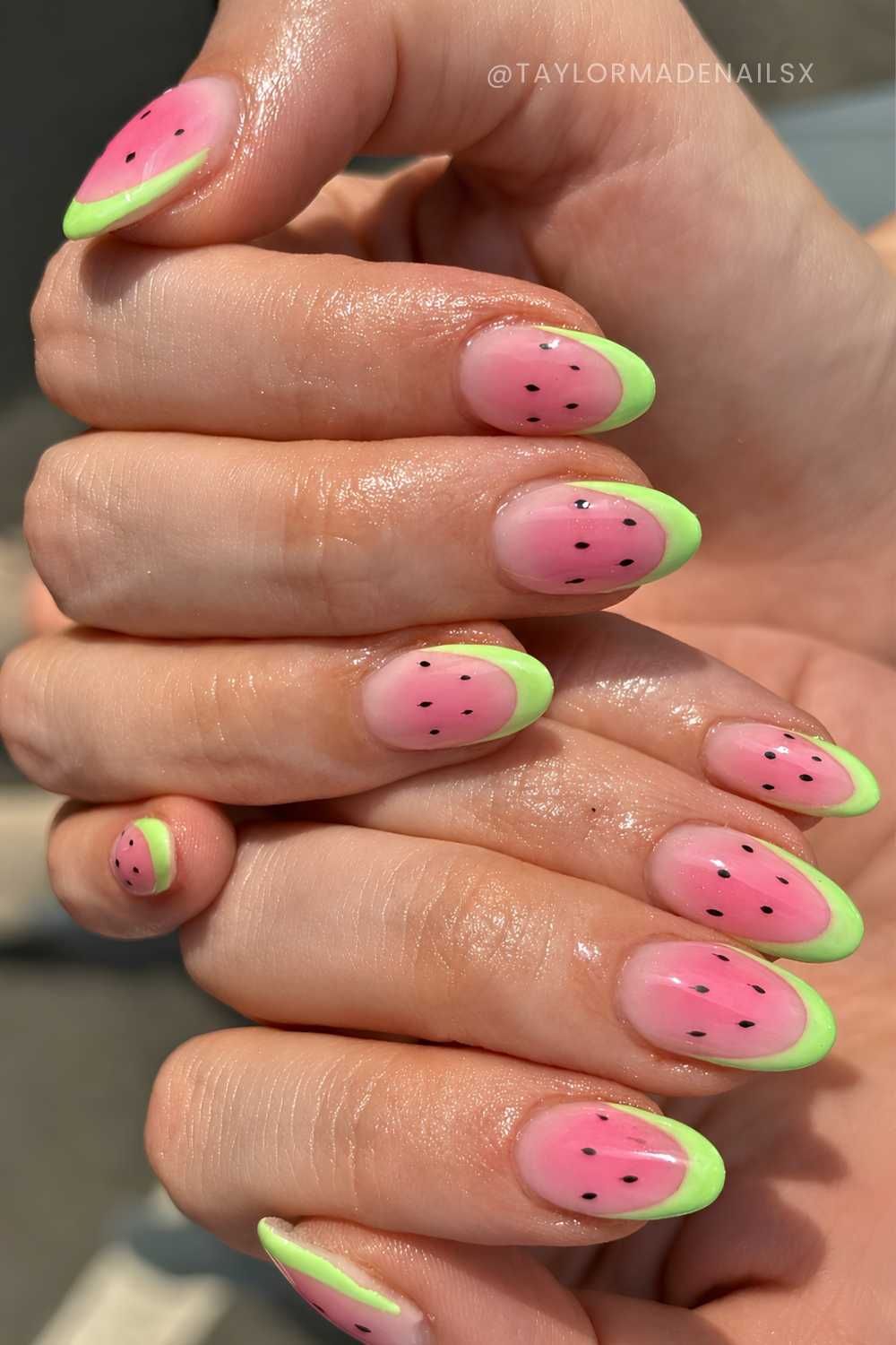 All-Over Watermelon Slice Square Nails All-Over Watermelon Slice Square Nails — Watermelon Nails 2027